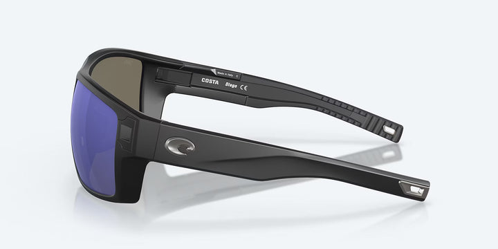 Costa Diego Matte Black Blue Mirror - 580P Costa Del Mar