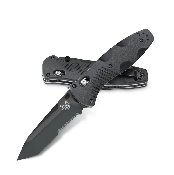Benchmade Osborne Barrage Axis Tanto Serrated Knife Black Benchmade