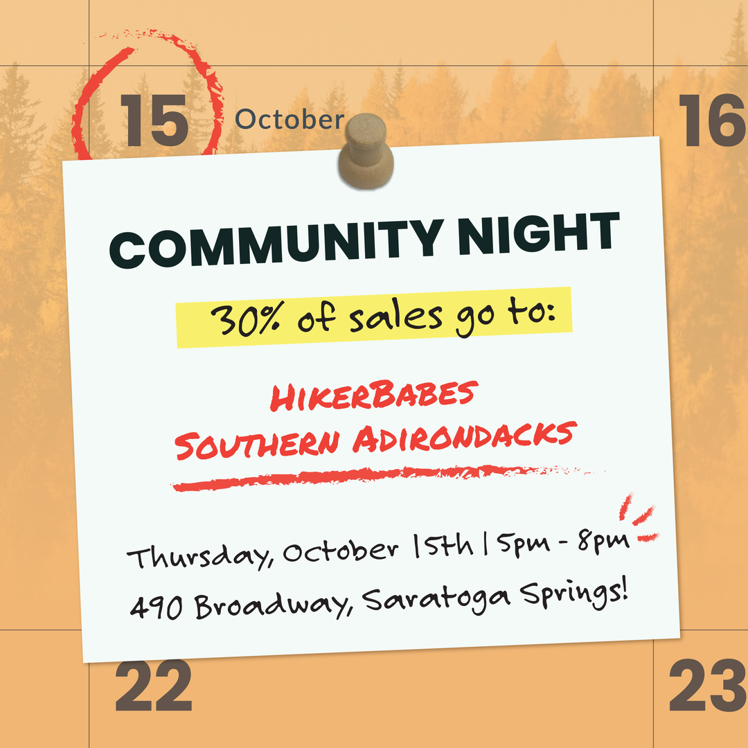 COMMUNITY NIGHT: HikerBabes Southern ADKs! Saratoga Outdoors