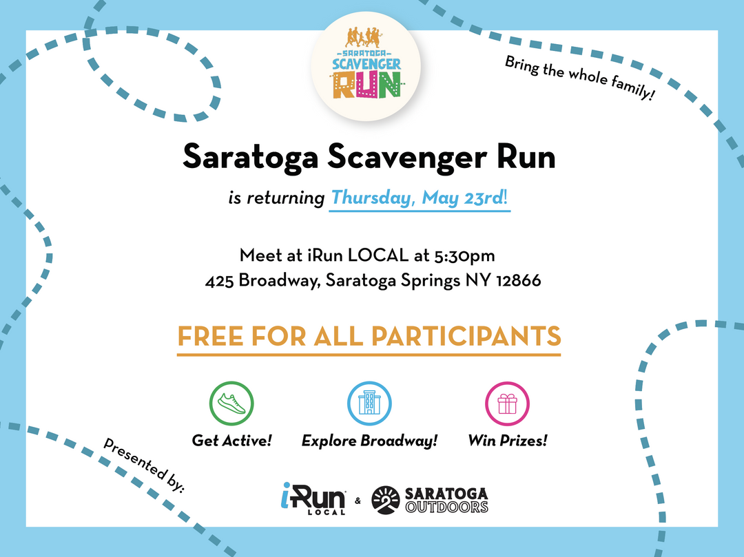 It’s BACK! Join us for the return of the Saratoga Scavenger Run!