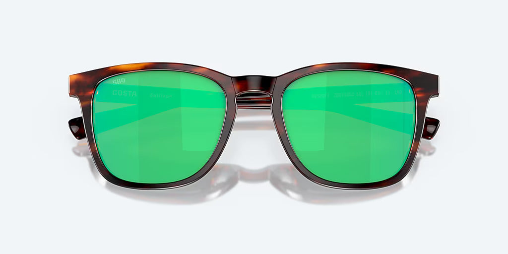 Costa Sullivan Sunglasses - Matte Tortoise/Green Mirror