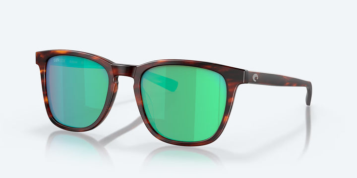 Costa Sullivan Sunglasses - Matte Tortoise/Green Mirror