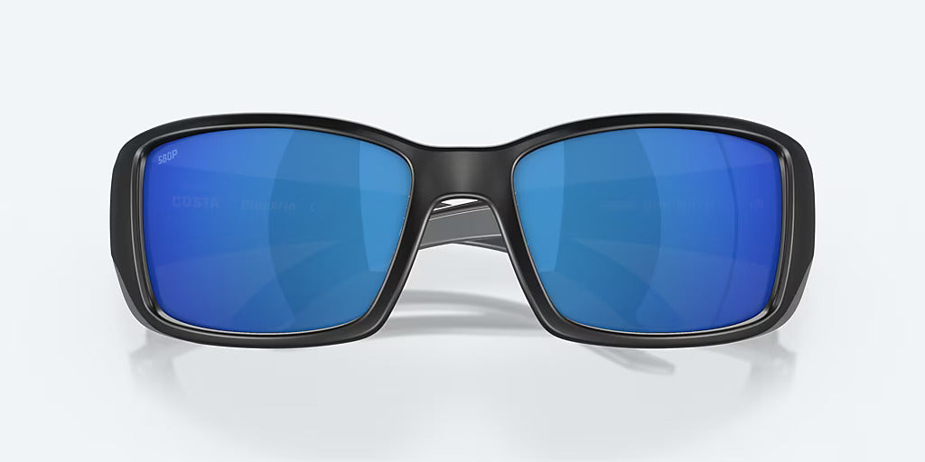 Costa Blackfin Sunglasses - Matte Black/Blue Mirror