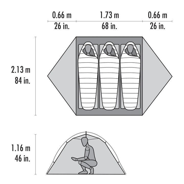 MSR Hubba Hubba 3-Person Backpacking Tent