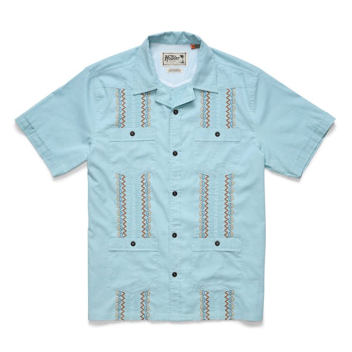 Howler Brothers Men's Guayabera Shirt Short Sleeve Howler Brothers