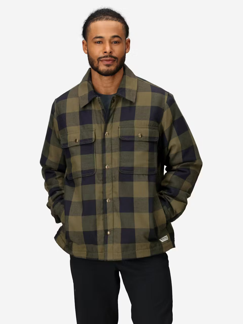 Marmot Men's Ridgefield Sherpa-Lined Flannel Shirt Jacket Marmot