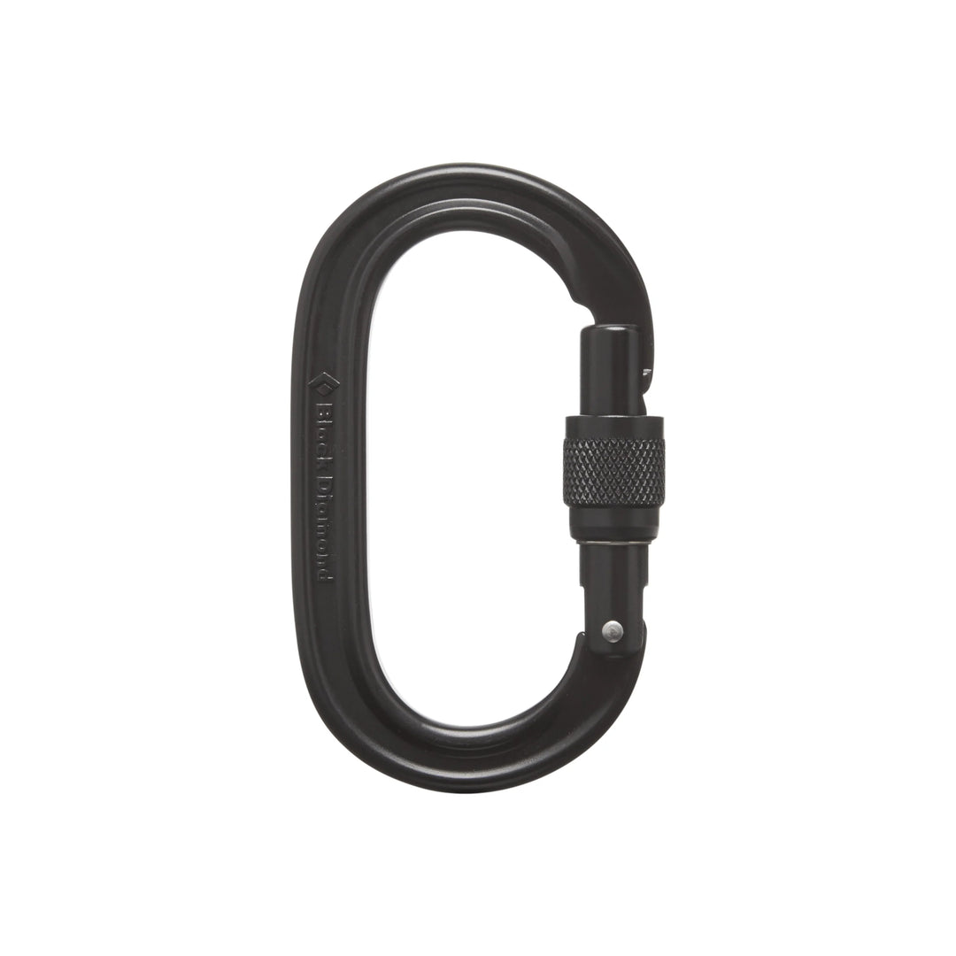 Black Diamond Oval Keylock Screwgate Carabiner (Black) Black Diamond