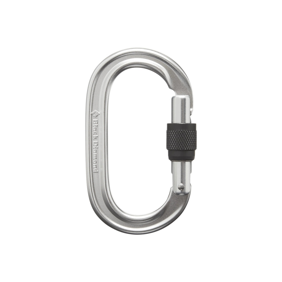 Black Diamond Oval Keylock Screwgate Carabiner (Polished) Black Diamond