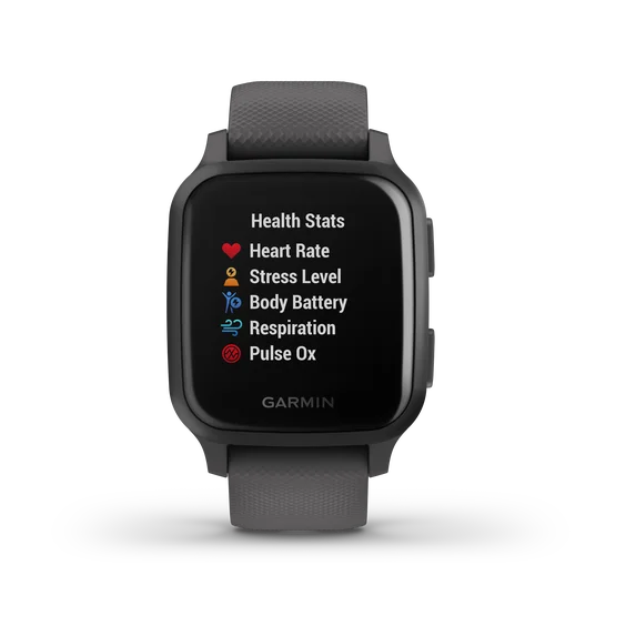 Garmin Venu Sq (Aluminum Bezel with Shadow Grey Case and Silicone Band) GARMIN
