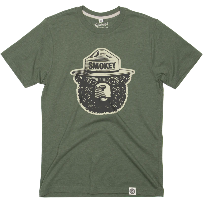 The Landmark Project Unisex Smokey Bear Logo Short Sleeve Tee Landmark Project
