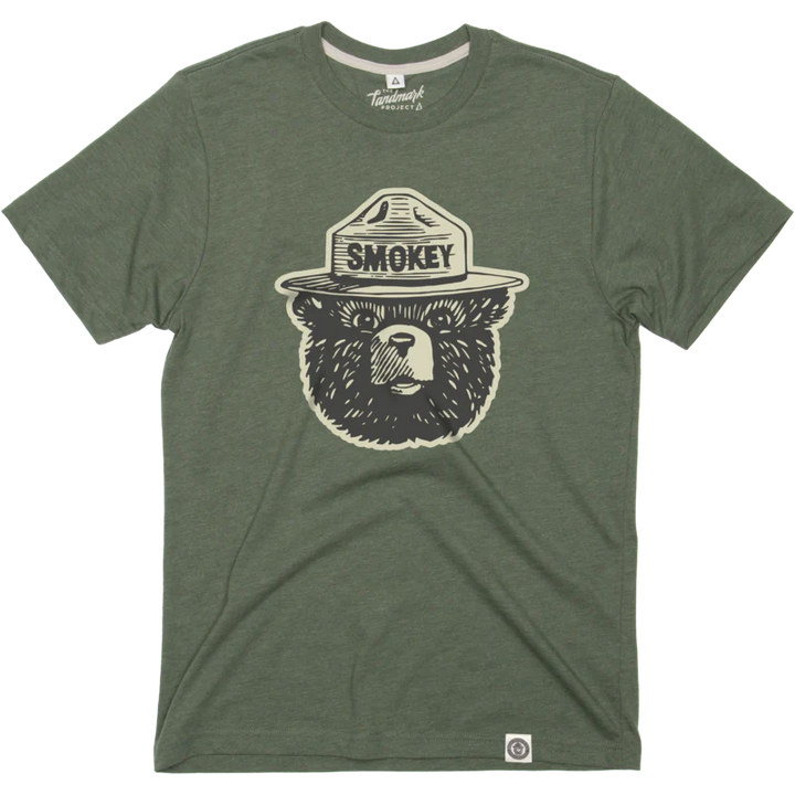 The Landmark Project Unisex Smokey Bear Logo Short Sleeve Tee Landmark Project