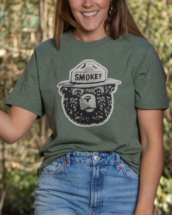 The Landmark Project Unisex Smokey Bear Logo Short Sleeve Tee Landmark Project