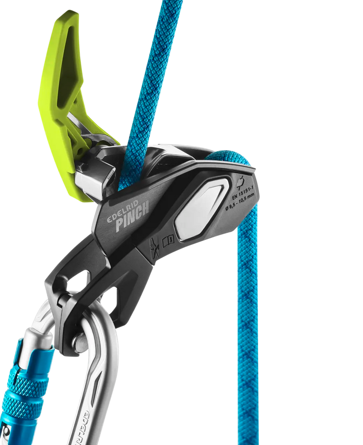 EDELRID Pinch Belay Device Anthracite-Oasis Edelrid