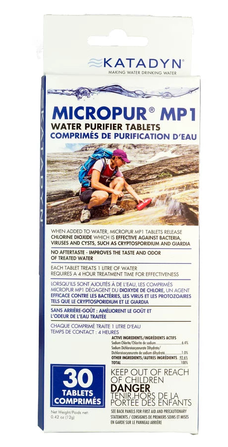 Katadyn Micropur MP1 Water Purifier Tablets 30-Pack Katadyn