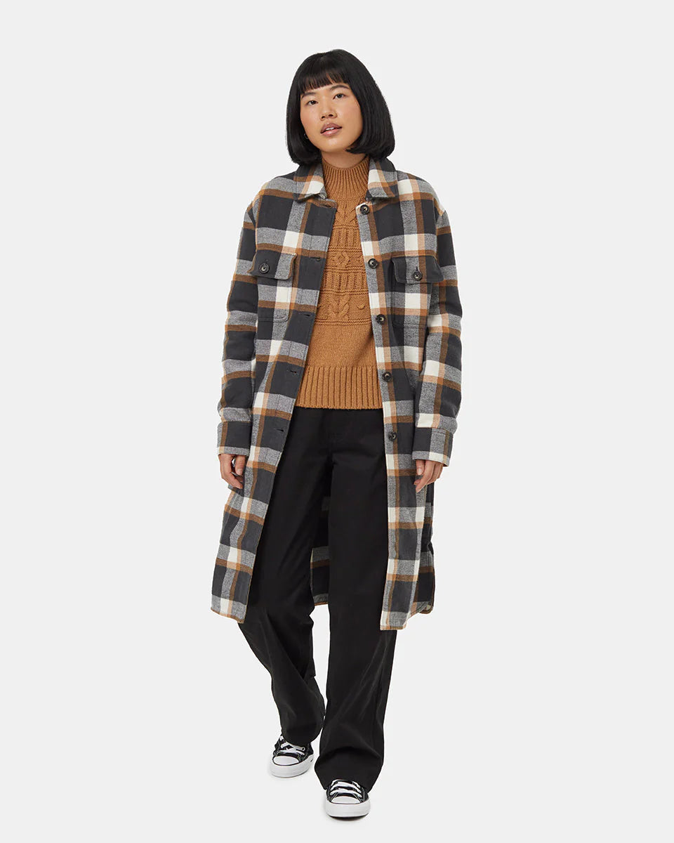 Tentree Women's Heavy Weight Flannel Long Jacket