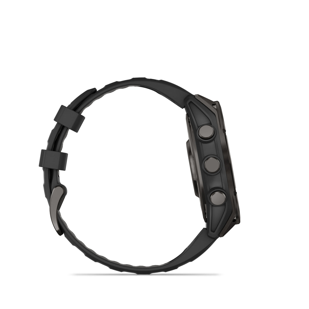 Garmin Fenix 8 - 47mm AMOLED (Sapphire/Carbon Gray Titanium with Black/Pebble Gray Silicone Band) GARMIN