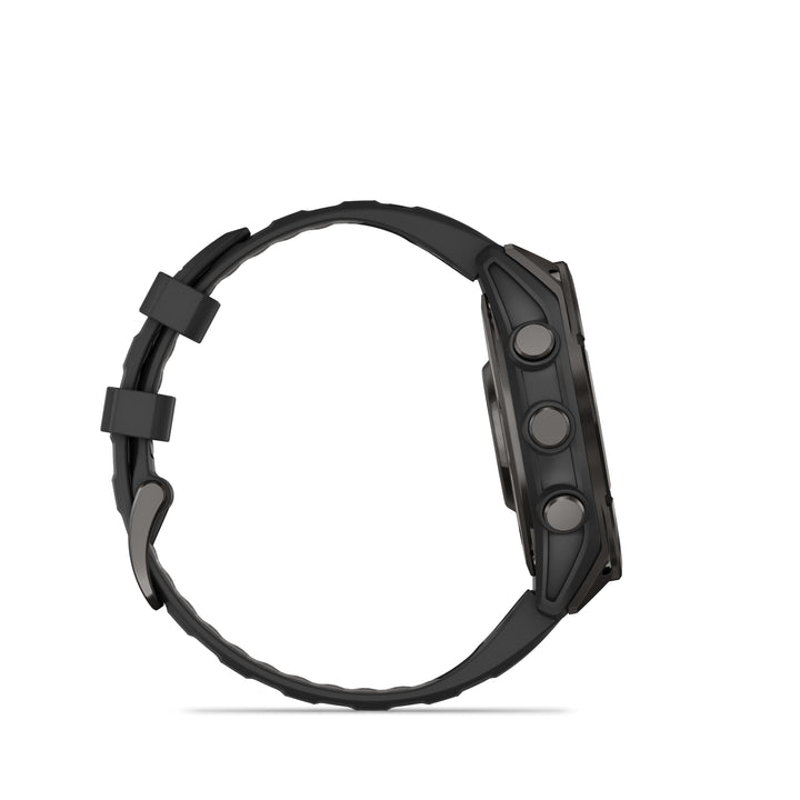 Garmin Fenix 8 - 47mm AMOLED (Sapphire/Carbon Gray Titanium with Black/Pebble Gray Silicone Band) GARMIN