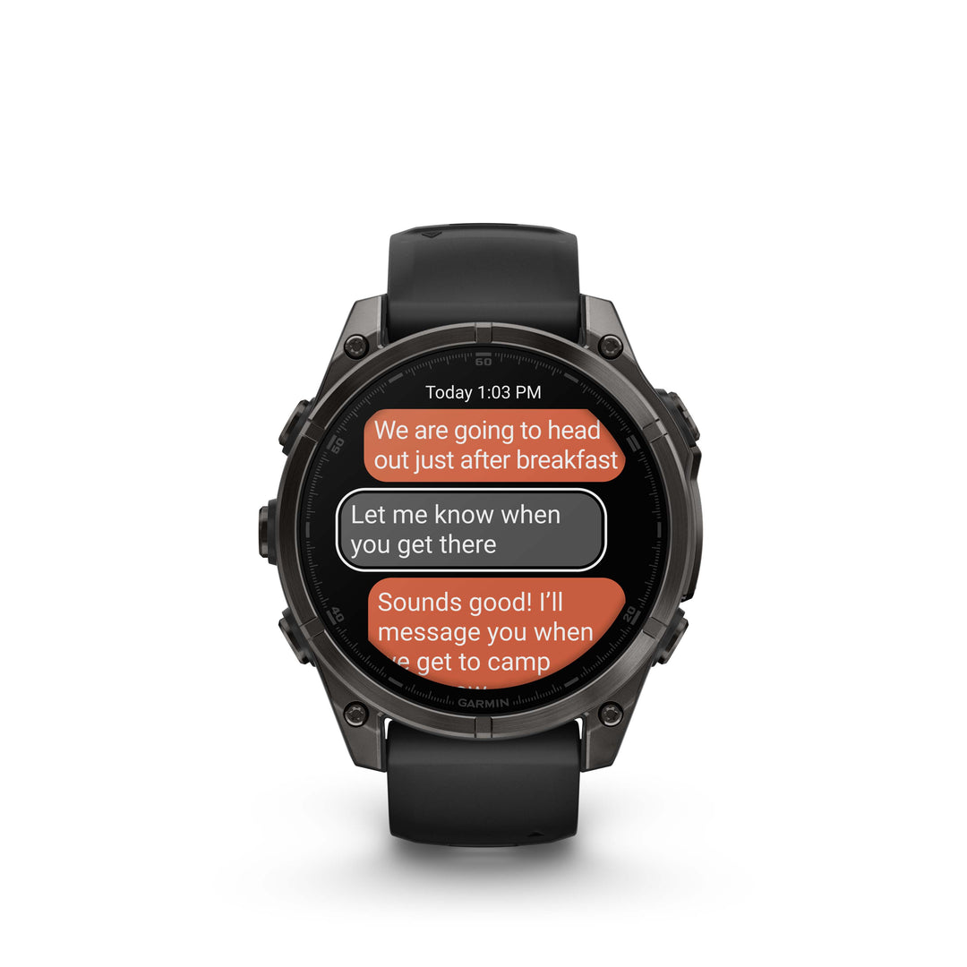 Garmin Fenix 8 - 51mm AMOLED (Sapphire/Carbon Gray Titanium with Black/Pebble Gray Silicone Band) GARMIN