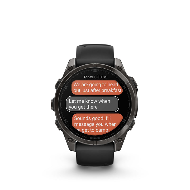Garmin Fenix 8 - 51mm AMOLED (Sapphire/Carbon Gray Titanium with Black/Pebble Gray Silicone Band) GARMIN