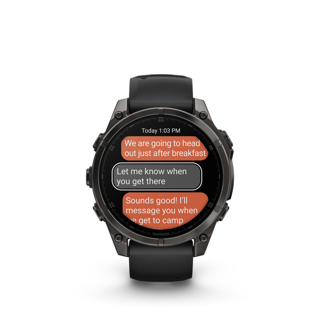 Garmin Fenix 8 - 47mm AMOLED (Sapphire/Carbon Gray Titanium with Black/Pebble Gray Silicone Band) GARMIN