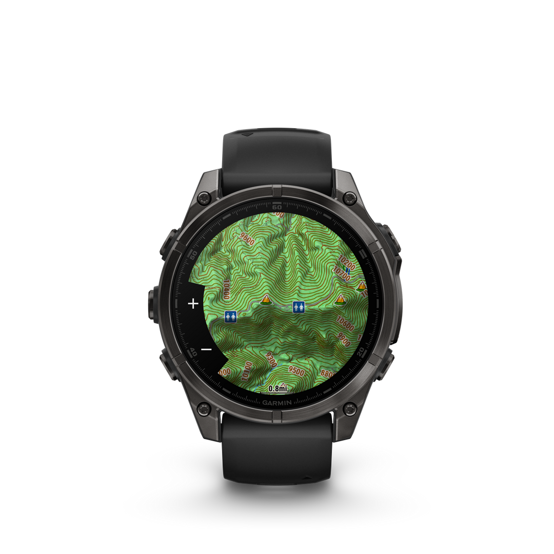 Garmin Fenix 8 - 51mm AMOLED (Sapphire/Carbon Gray Titanium with Black/Pebble Gray Silicone Band) GARMIN