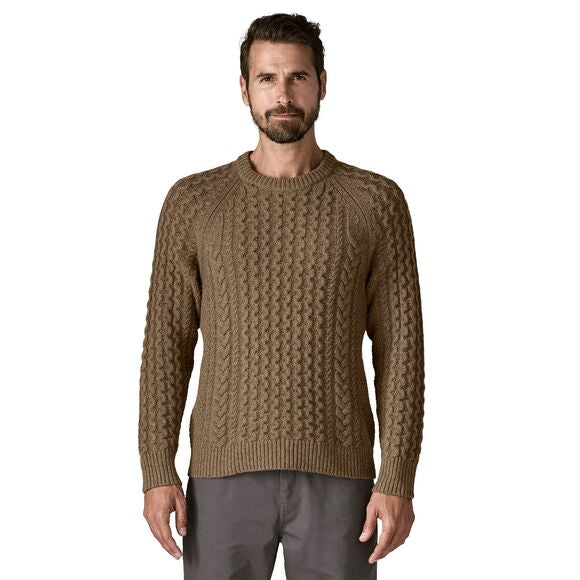 Patagonia Men's Recycled Wool Blend Cable-Knit Crew Patagonia