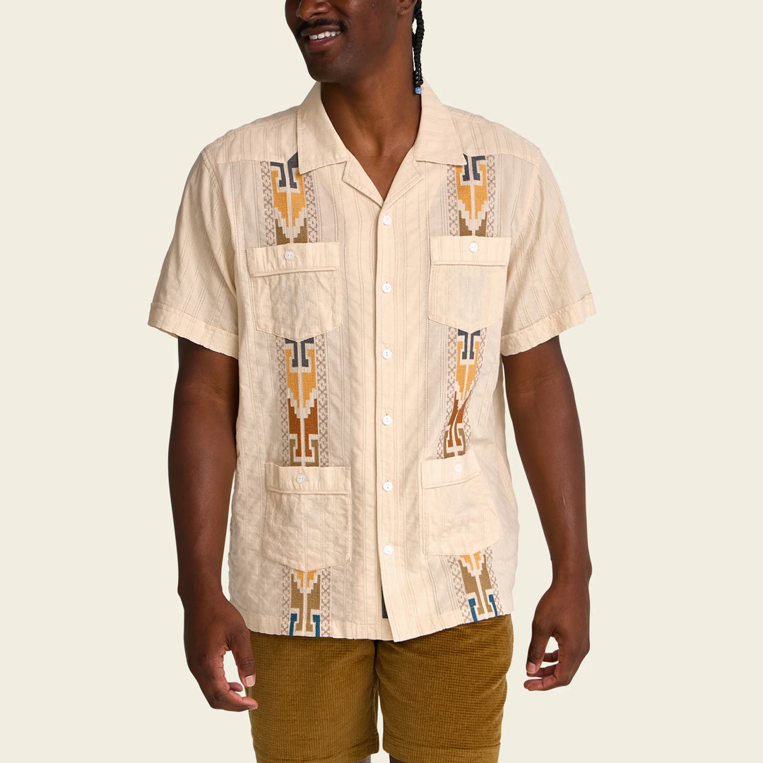 Howler Brothers Men's Guayabera Shirt Short Sleeve Howler Brothers
