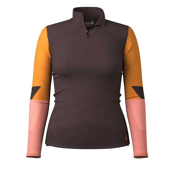 Smartwool Women's Intraknit Thermal Merino Base Layer Colorblock 1/4 Zip SmartWool