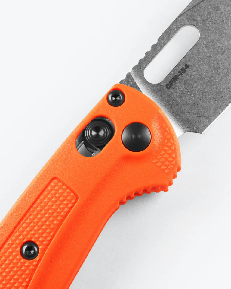 Benchmade Mini Tagged Out Axis Clip Point Orange Grivory Benchmade