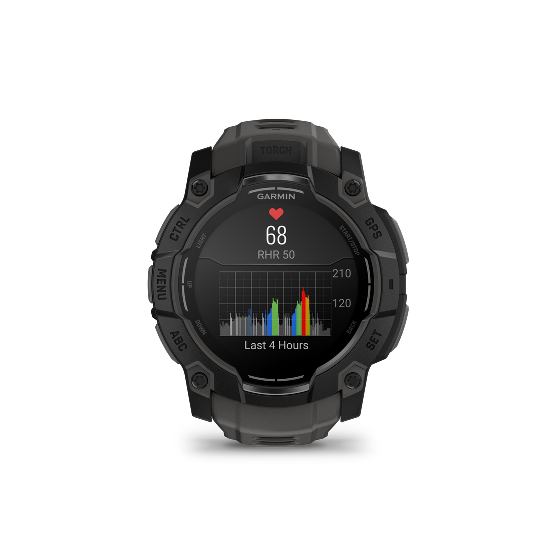 Garmin Instinct 3 - 45mm AMOLED (Black with Black Band) GARMIN