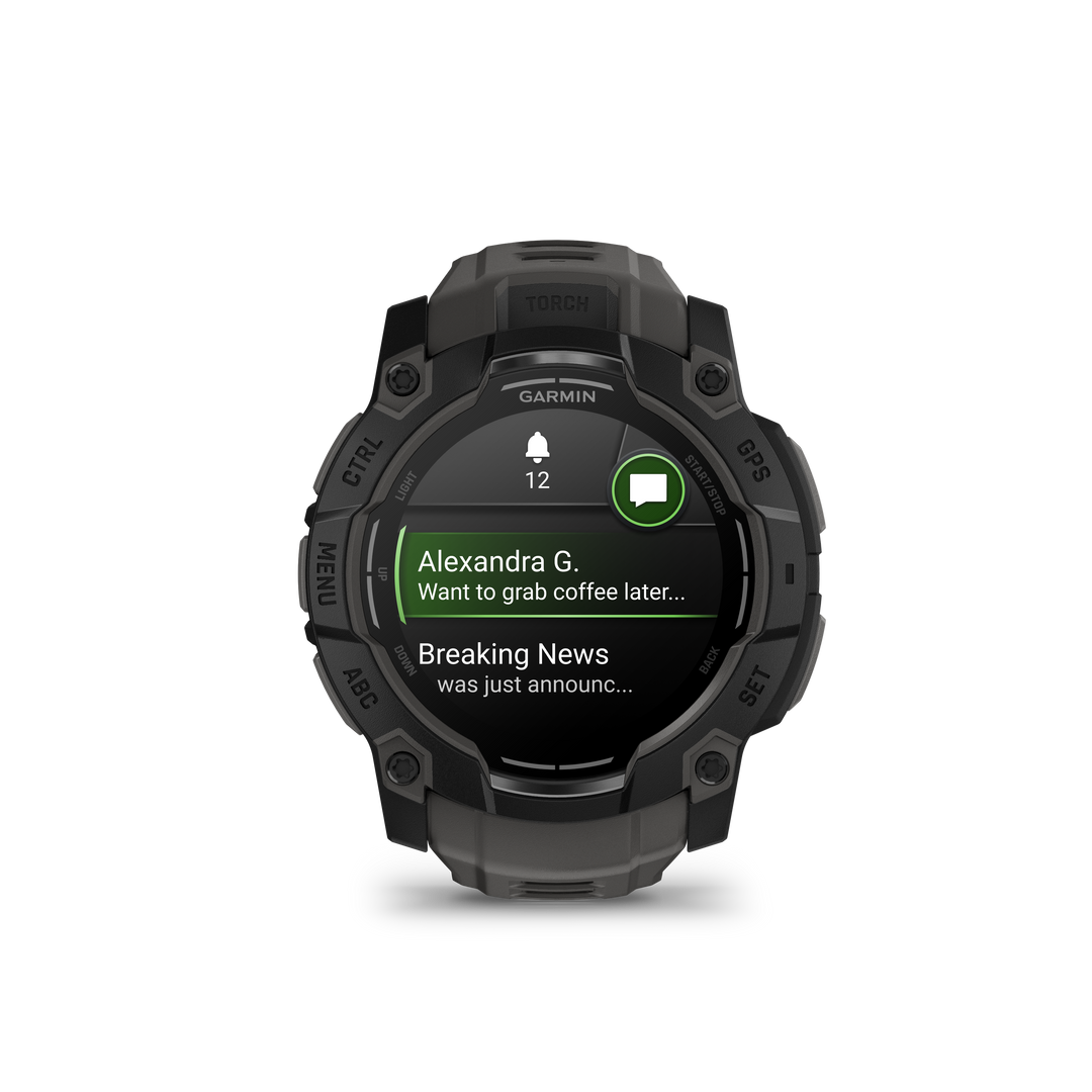 Garmin Instinct 3 - 45mm AMOLED (Black with Black Band) GARMIN