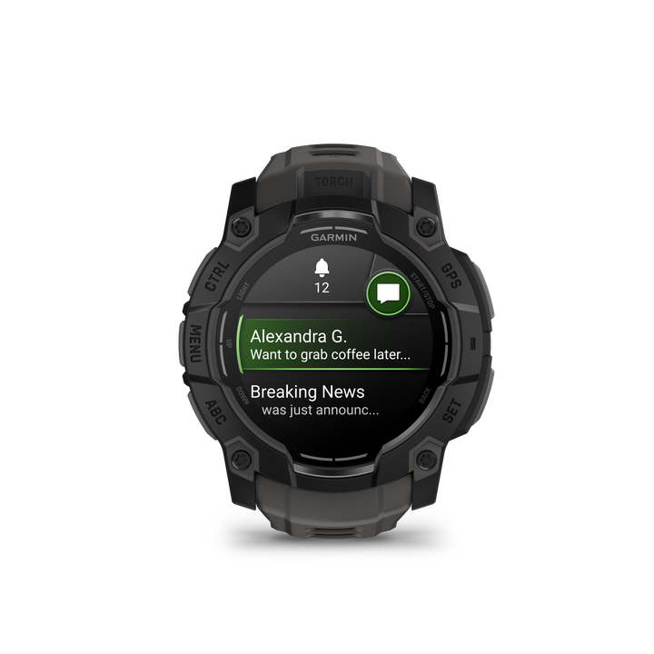 Garmin Instinct 3 - 45mm AMOLED (Black with Black Band) GARMIN