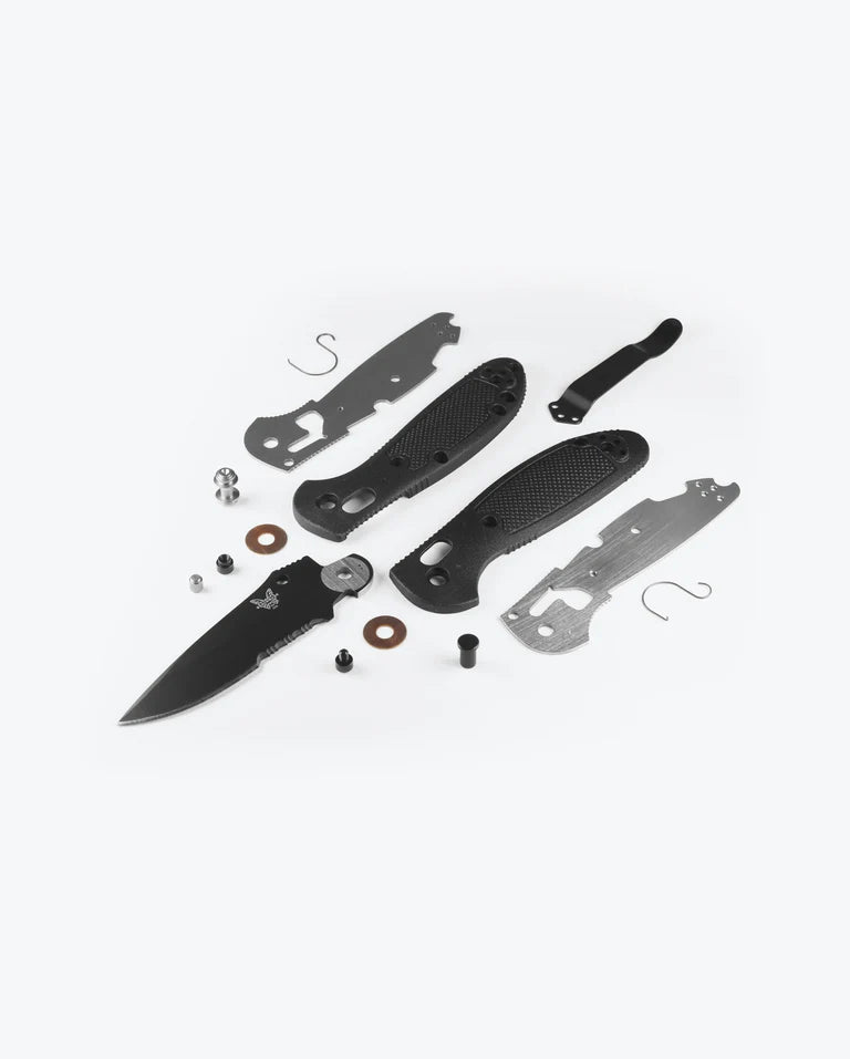 Benchmade Pardue Mini Griptilian Axis Drop Point Serrated Black Benchmade