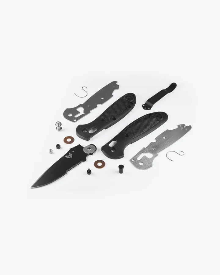 Benchmade Pardue Mini Griptilian Axis Drop Point Serrated Black Benchmade
